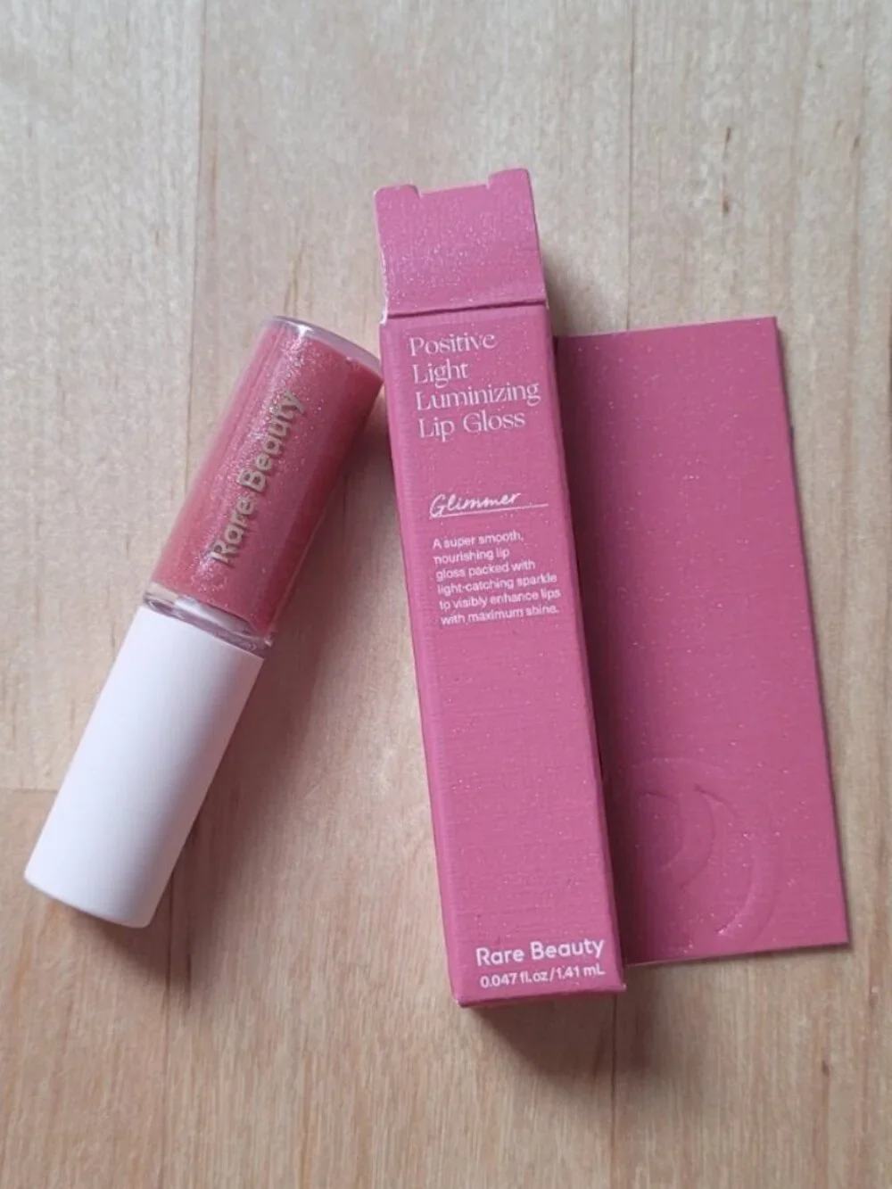 RARE BEAUTY Positive Light Luminizing Lip Gloss Glimmer 0.047oz 1.41ml Travel